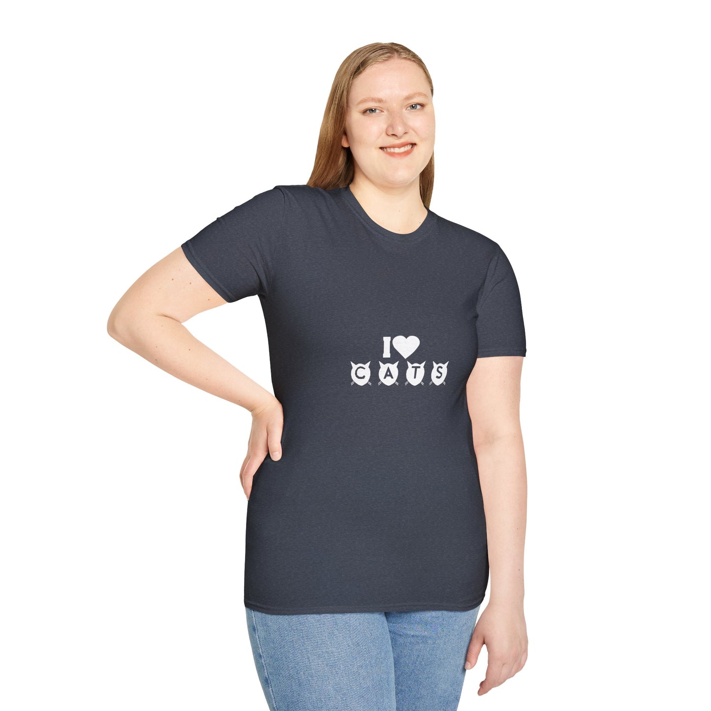 I  Cats T-Shirt – Cute Cat Silhouette Love Tee for Cat Lovers