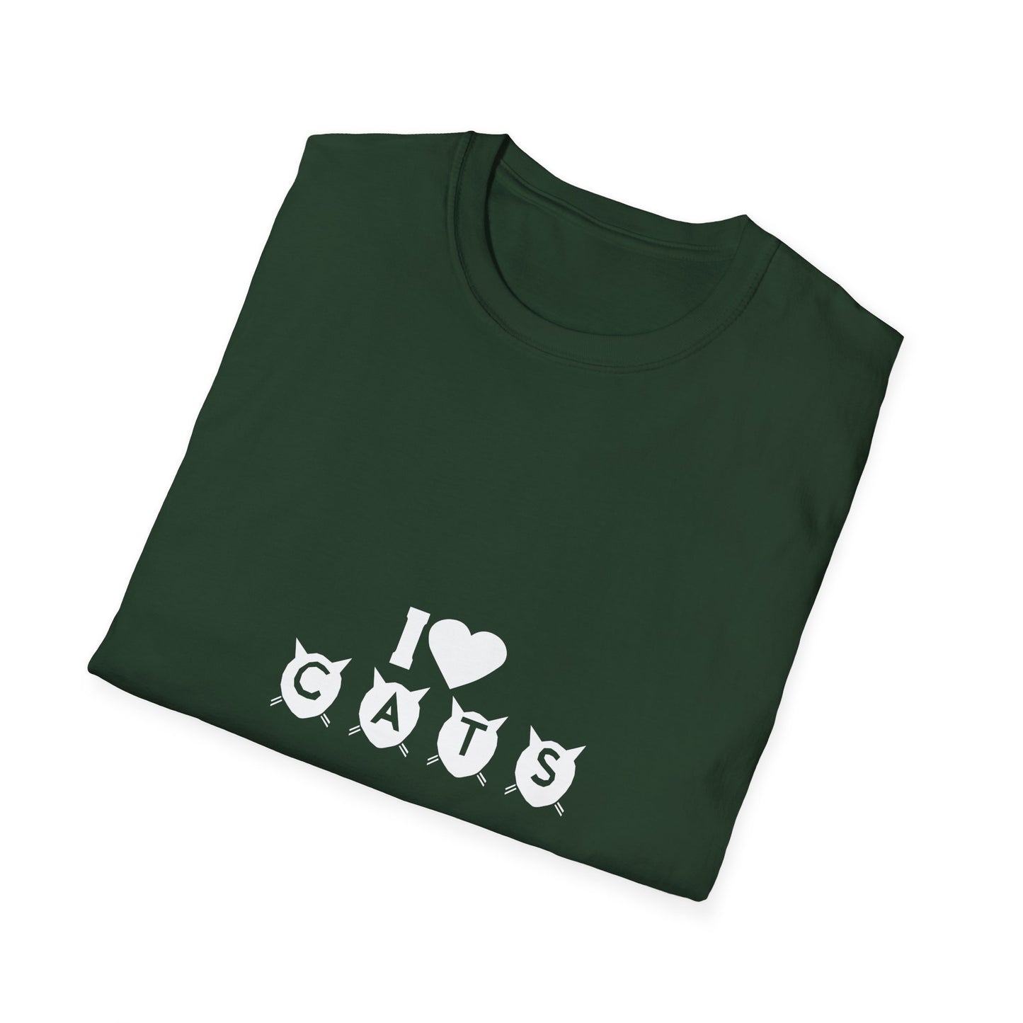I  Cats T-Shirt – Cute Cat Silhouette Love Tee for Cat Lovers
