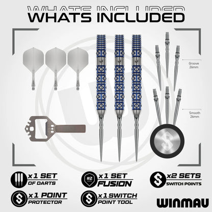 Winmau Lunaris Parallel Switch Point 90% Steeldarts
