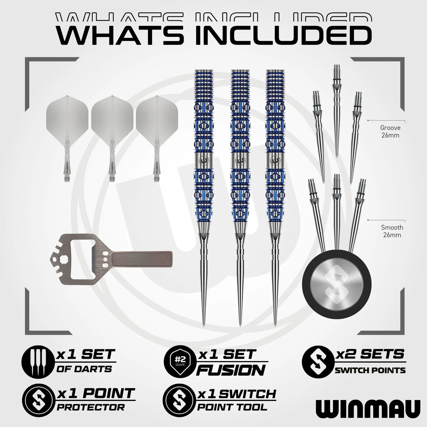 Winmau Lunaris Tapered Switch Point 90% Steeldarts