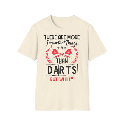 Darts T-Shirt — "There Are More Important Things Than Darts But What?"