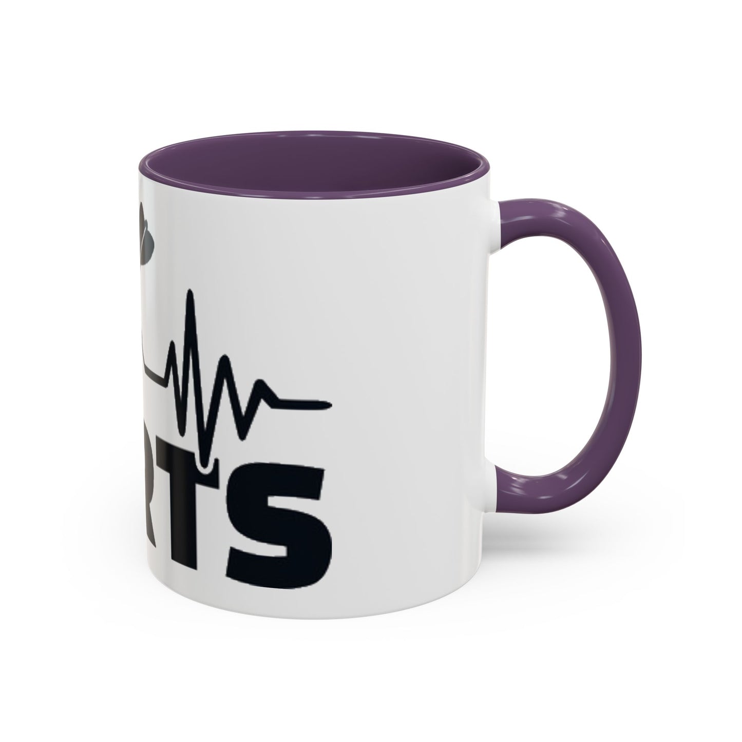Darts Heartbeat Accent Coffee Mug — Darts Player Gift (310 ml)