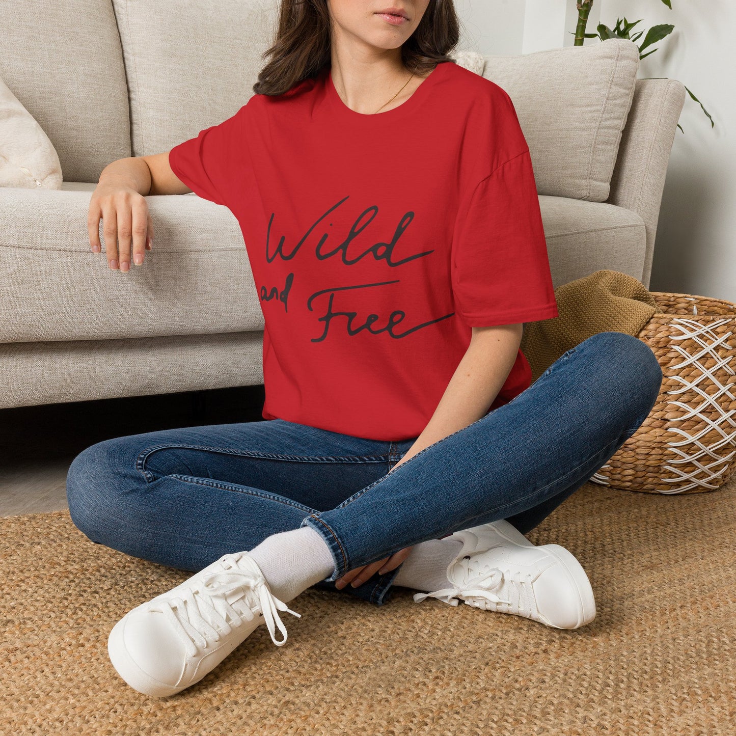 Wild and Free T-Shirt — Casual Script Tee for Adventurous Spirits