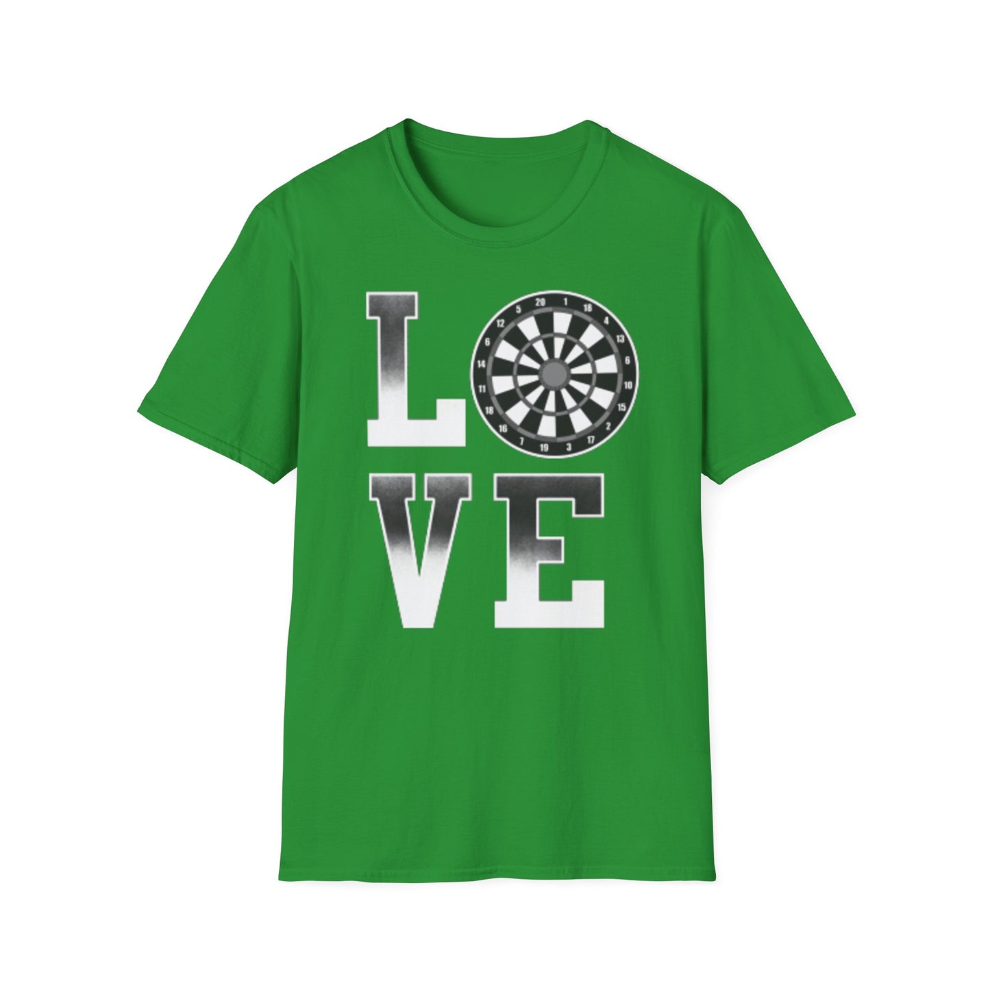Darts Love T-Shirt — "LOVE" with Dartboard Graphic