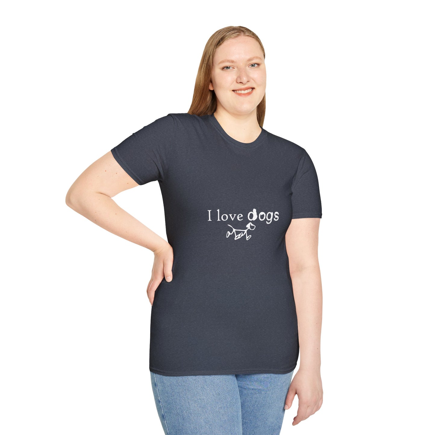 I Love Dogs T-Shirt – Cute Paw Print Graphic Tee for Dog Lovers