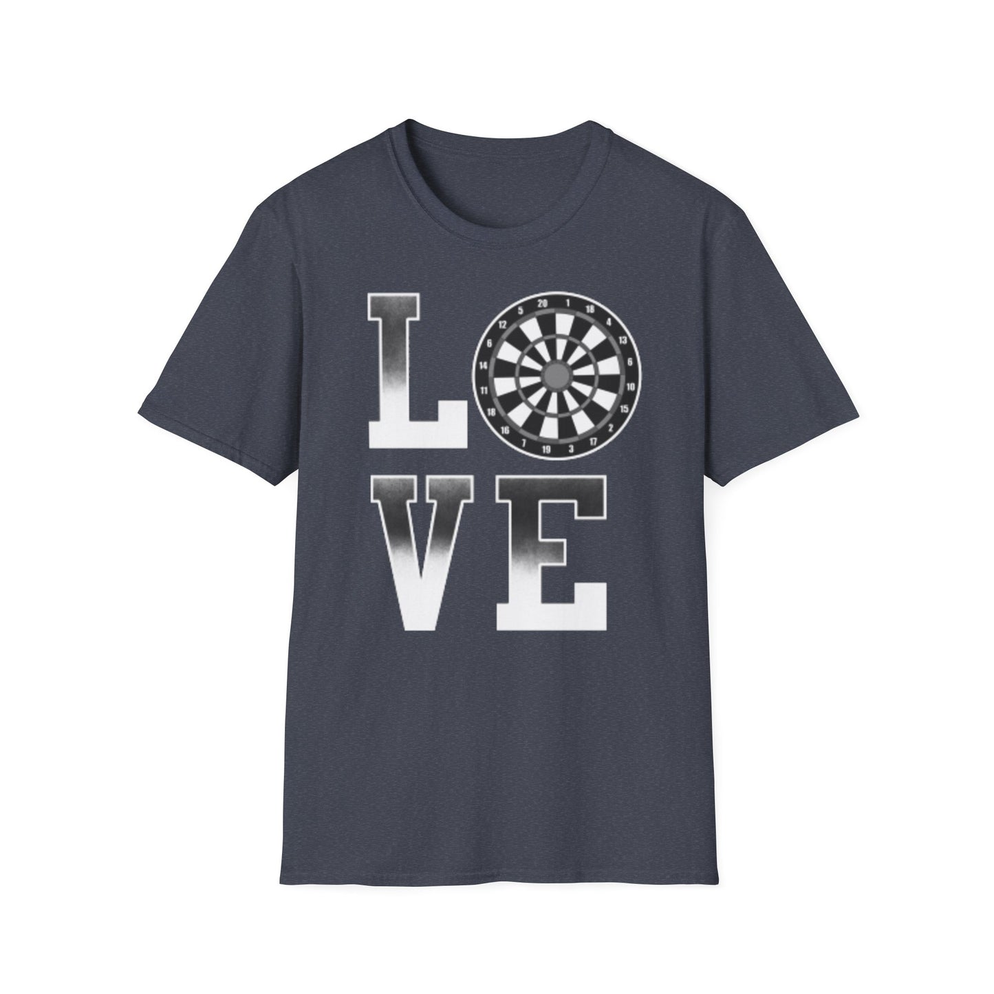 Darts Love T-Shirt — "LOVE" with Dartboard Graphic