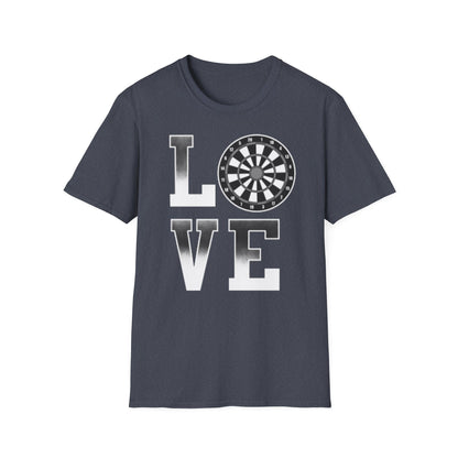 Darts Love T-Shirt — "LOVE" with Dartboard Graphic