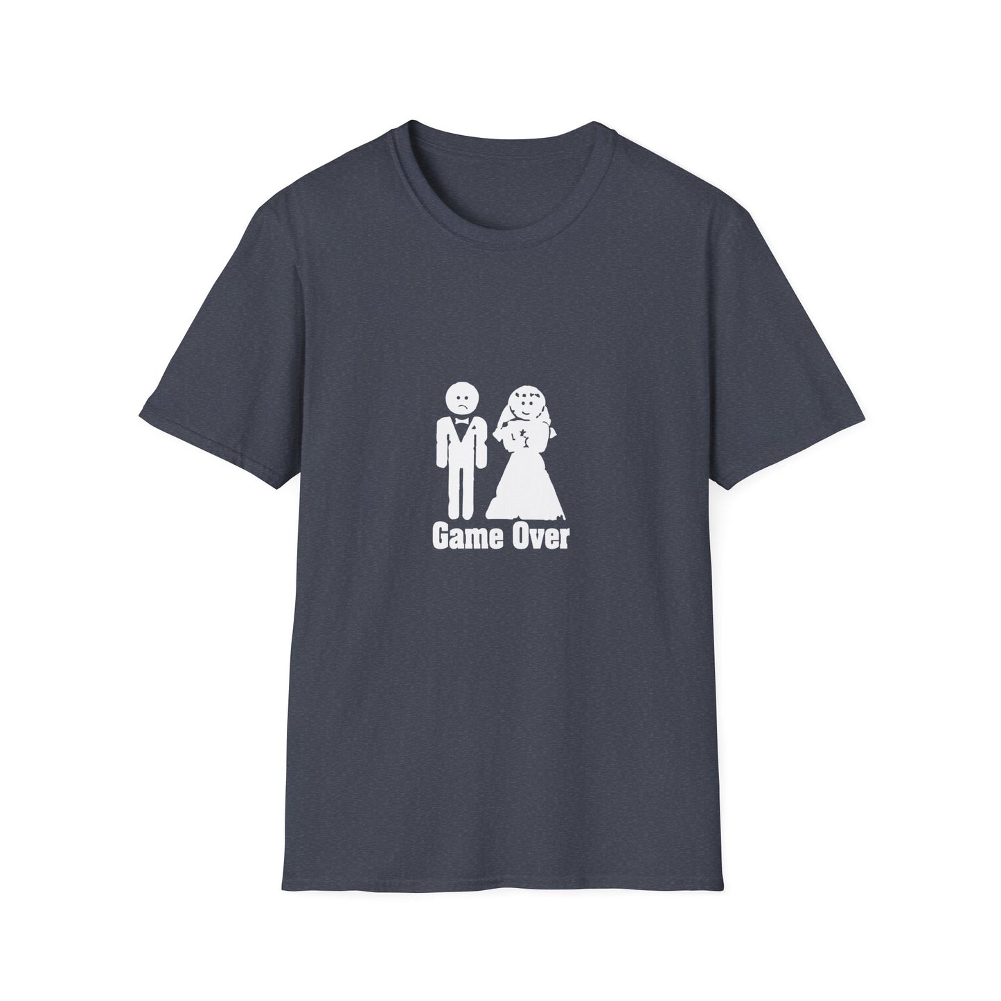 Game Over Wedding T‑Shirt — Funny Bride & Groom Engagement Shirt