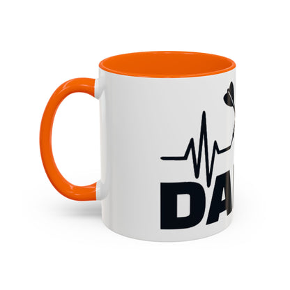 Darts Heartbeat Accent Coffee Mug — Darts Player Gift (310 ml)
