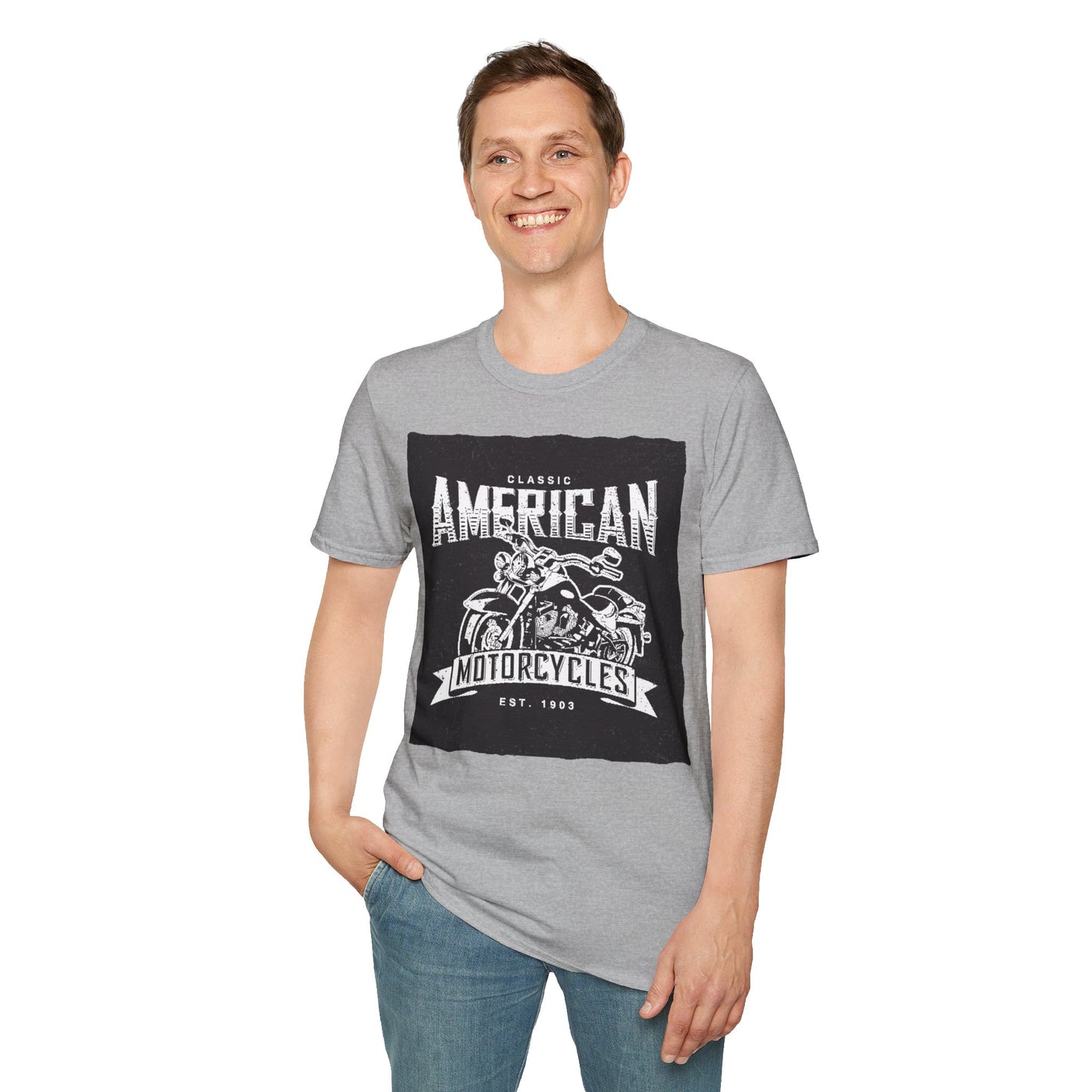 Classic American Motorcycles T-Shirt — Vintage Biker Graphic Tee