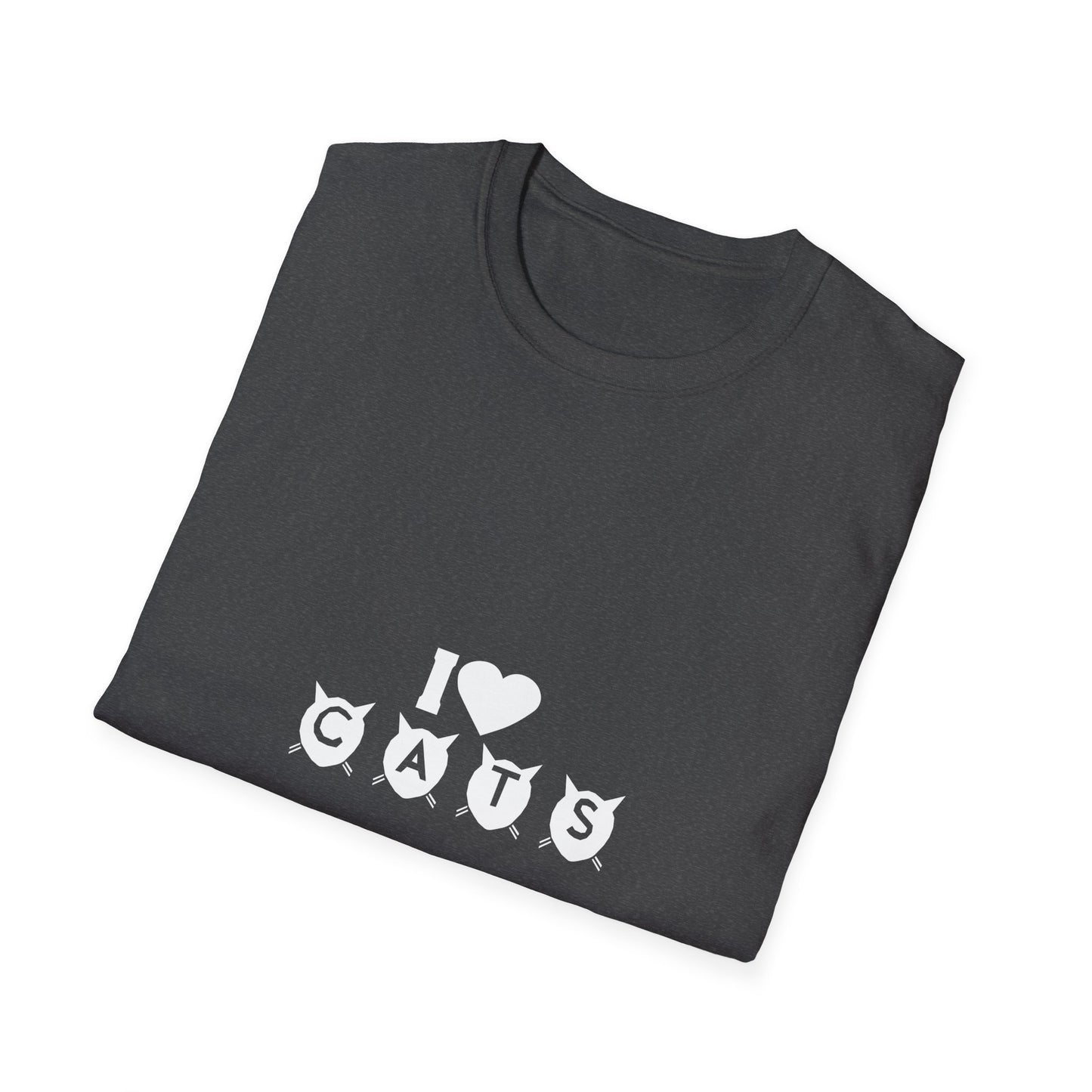 I  Cats T-Shirt – Cute Cat Silhouette Love Tee for Cat Lovers