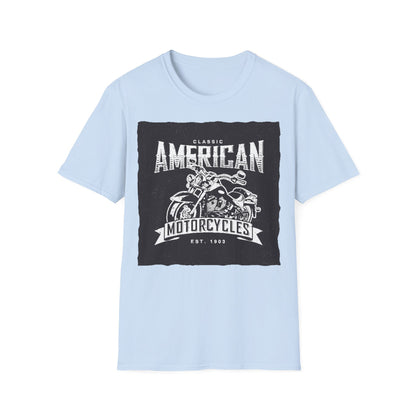 Classic American Motorcycles T-Shirt — Vintage Biker Graphic Tee