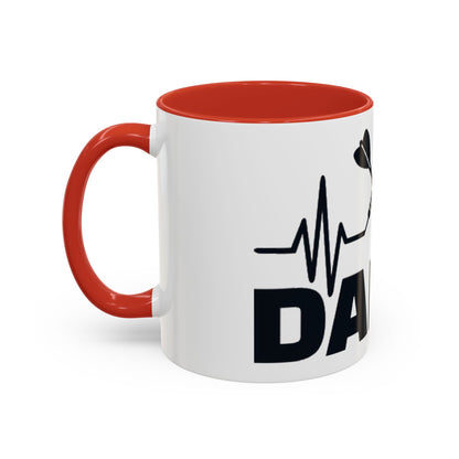 Darts Heartbeat Accent Coffee Mug — Darts Player Gift (310 ml)