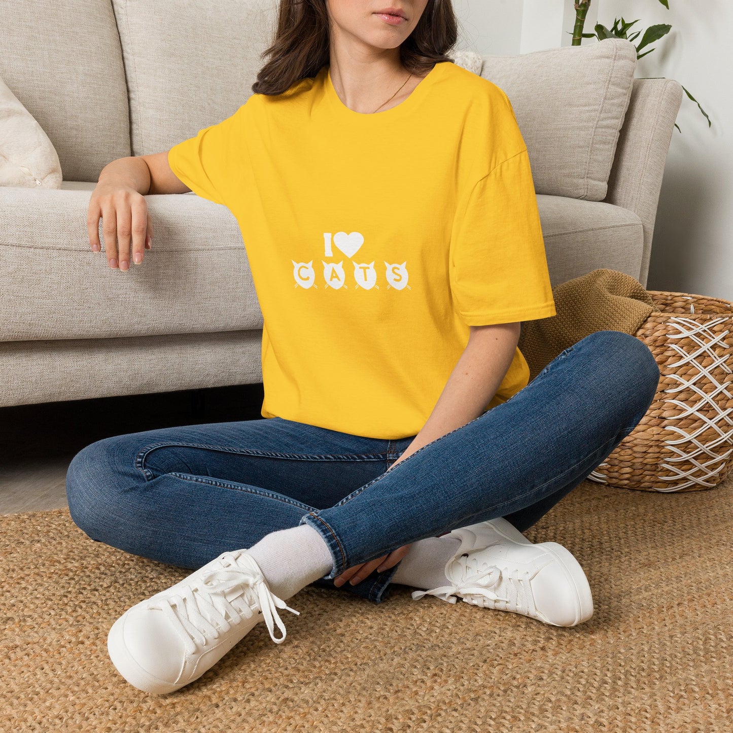 I  Cats T-Shirt – Cute Cat Silhouette Love Tee for Cat Lovers