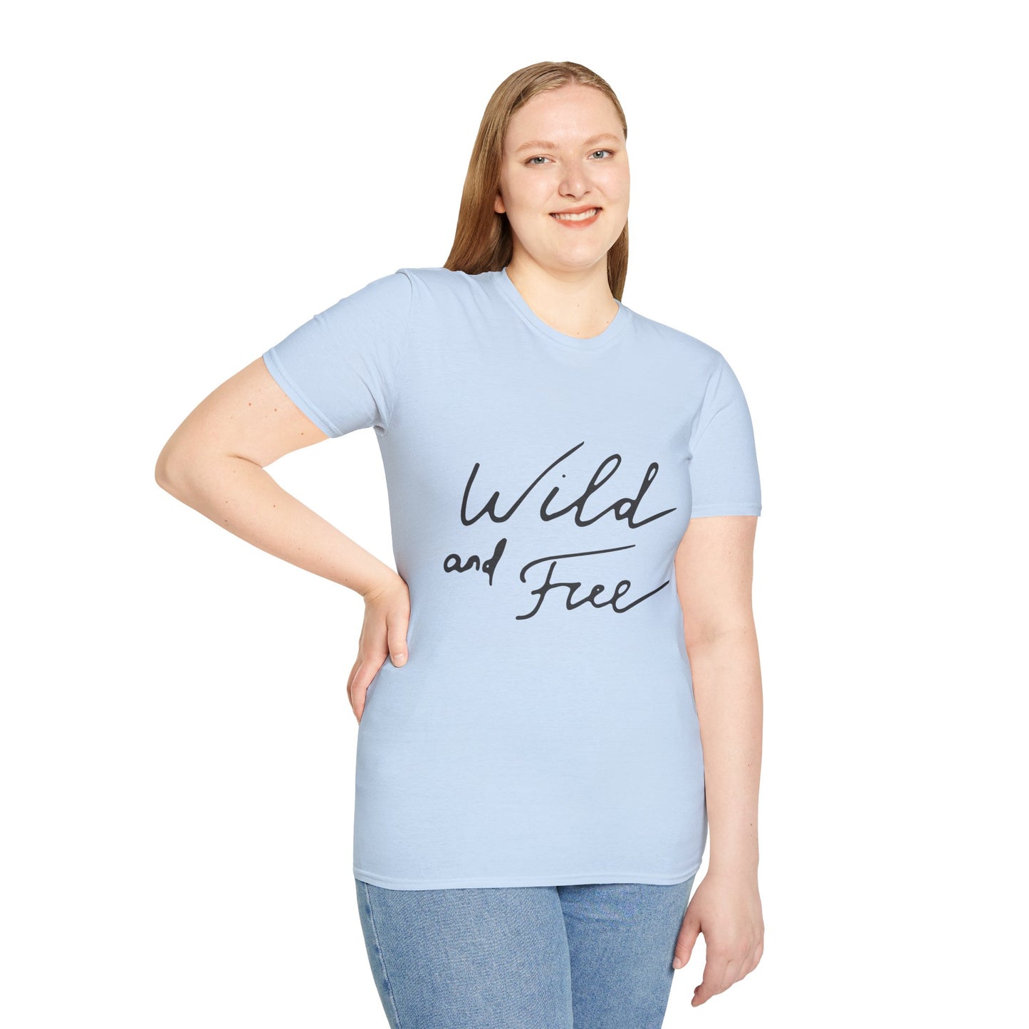 Wild and Free T-Shirt — Casual Script Tee for Adventurous Spirits