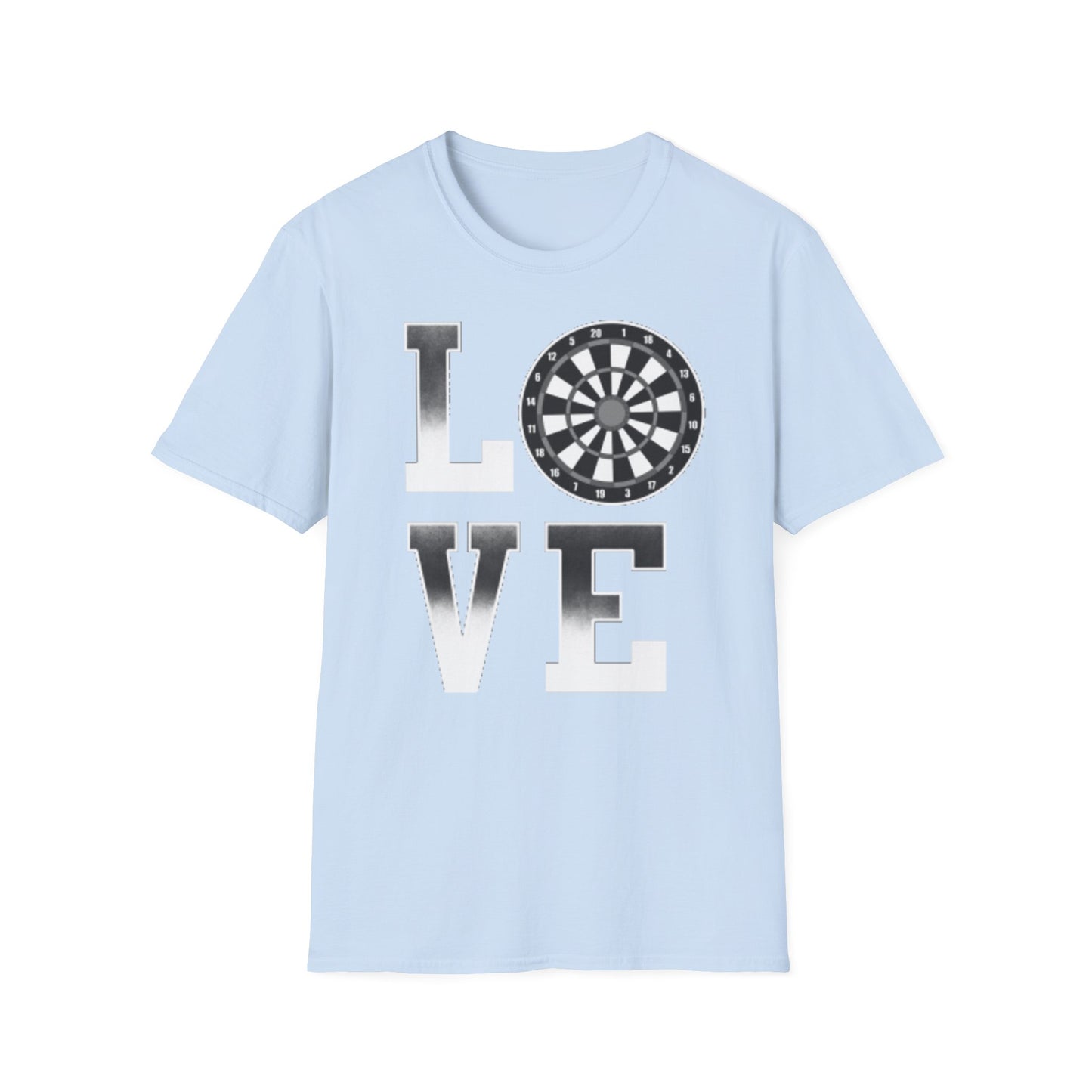Darts Love T-Shirt — "LOVE" with Dartboard Graphic