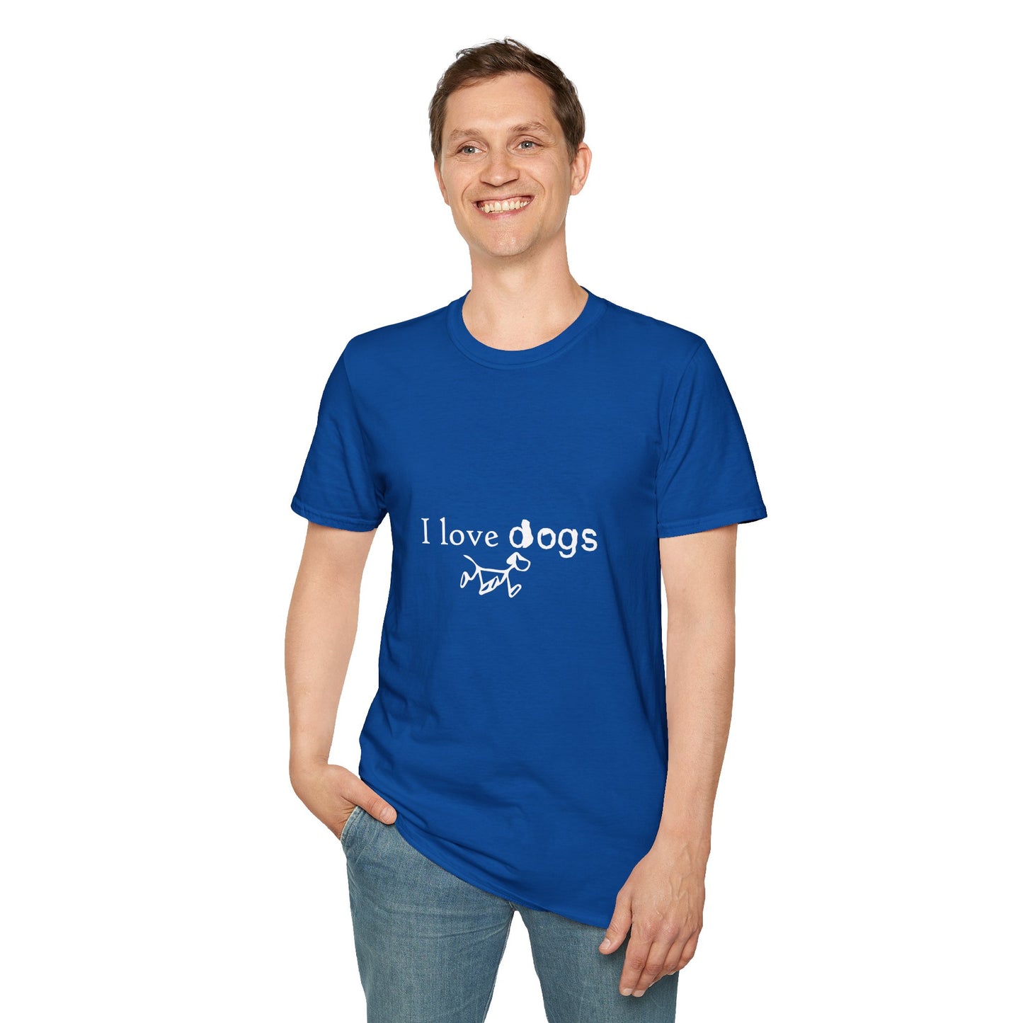 I Love Dogs T-Shirt – Cute Paw Print Graphic Tee for Dog Lovers