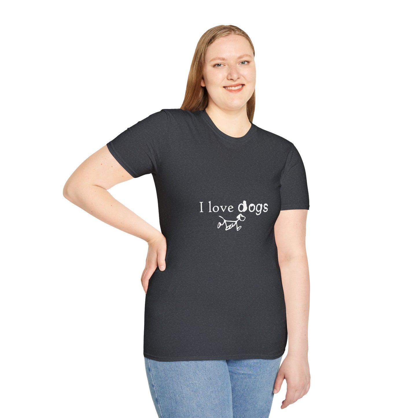 I Love Dogs T-Shirt – Cute Paw Print Graphic Tee for Dog Lovers