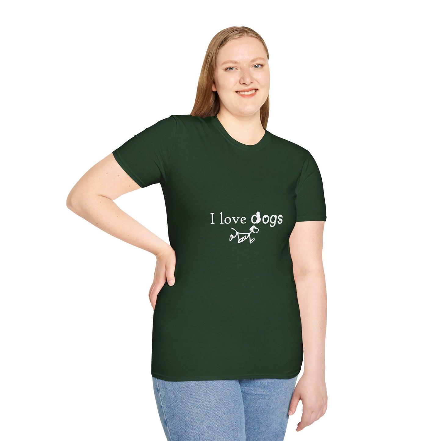 I Love Dogs T-Shirt – Cute Paw Print Graphic Tee for Dog Lovers