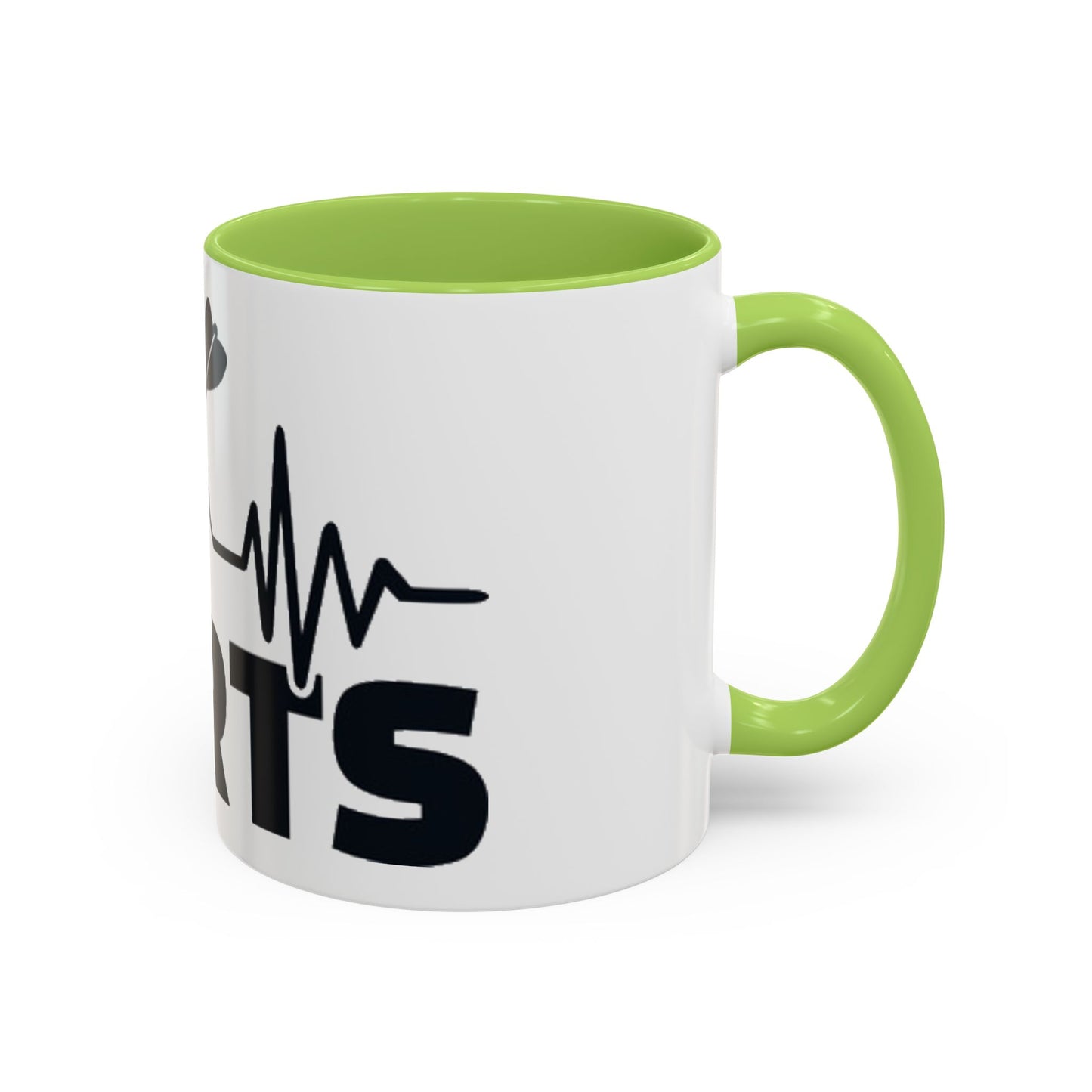 Darts Heartbeat Accent Coffee Mug — Darts Player Gift (310 ml)