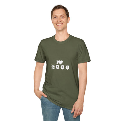 I  Cats T-Shirt – Cute Cat Silhouette Love Tee for Cat Lovers
