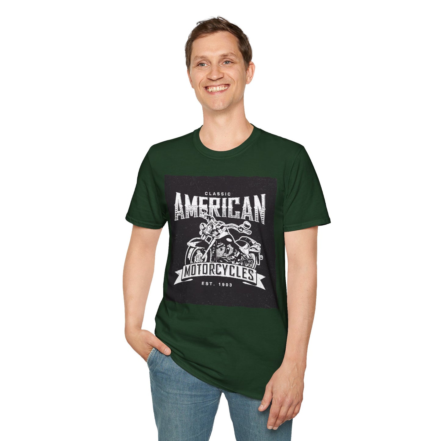 Classic American Motorcycles T-Shirt — Vintage Biker Graphic Tee