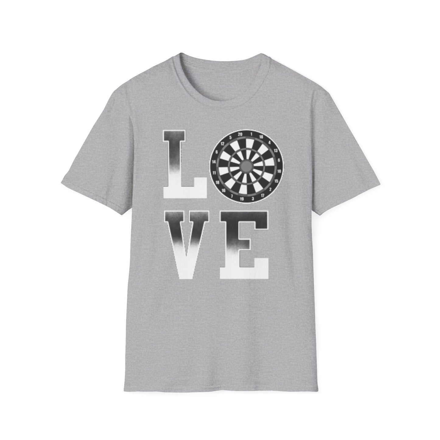Darts Love T-Shirt — "LOVE" with Dartboard Graphic