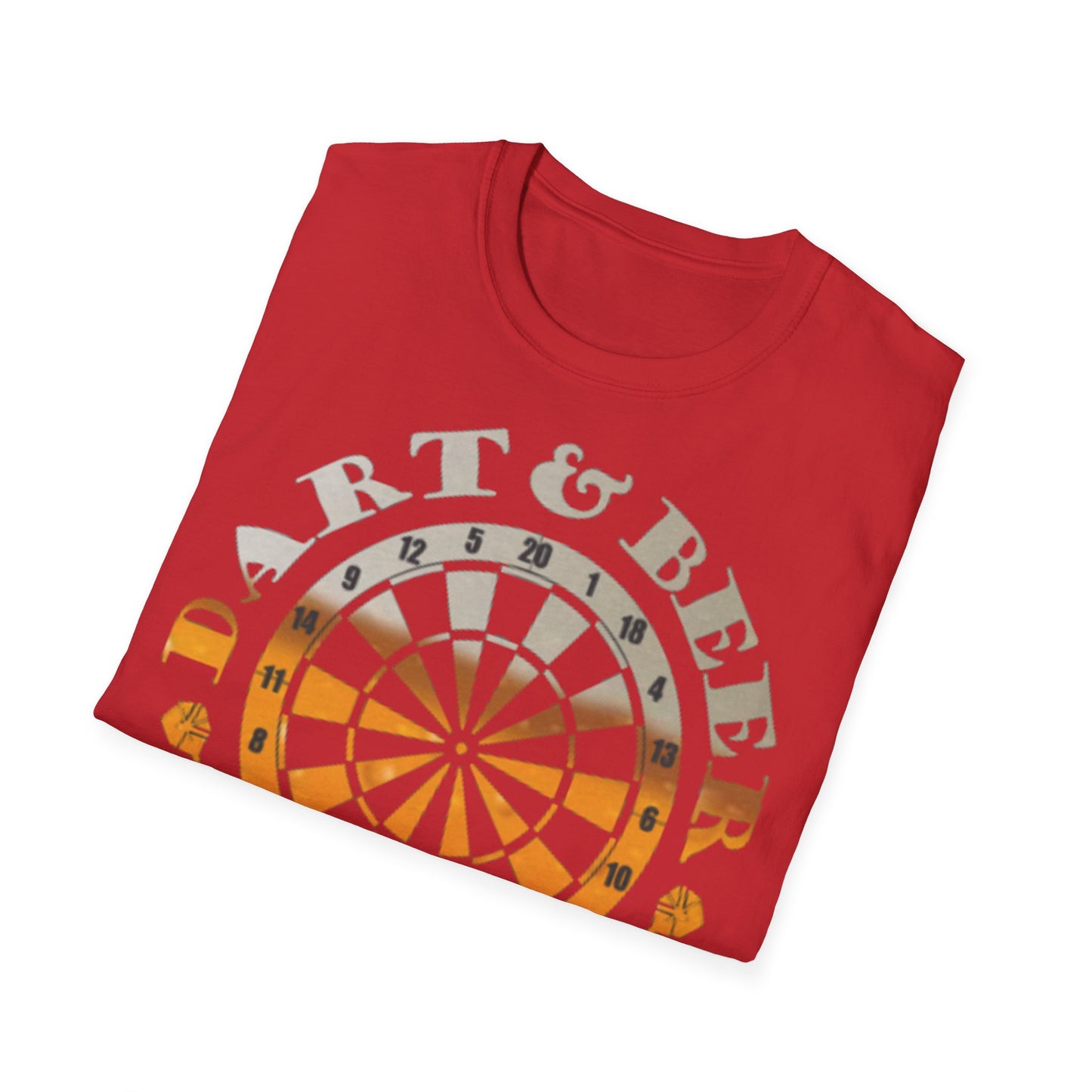 Dart & Beer Junkie T-Shirt — Retro Dartboard Pub Game Tee
