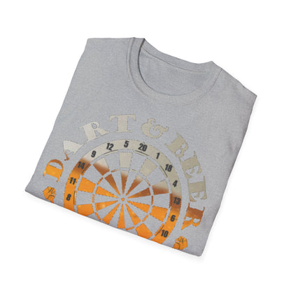 Dart & Beer Junkie T-Shirt — Retro Dartboard Pub Game Tee