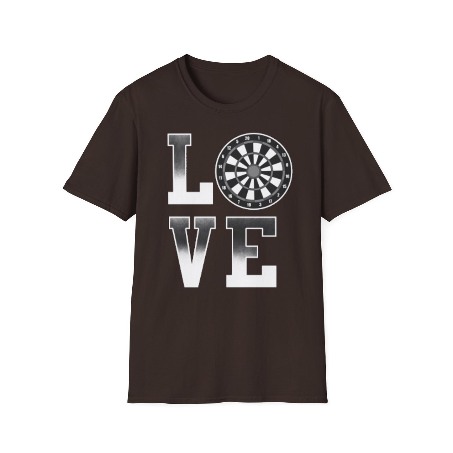 Darts Love T-Shirt — "LOVE" with Dartboard Graphic