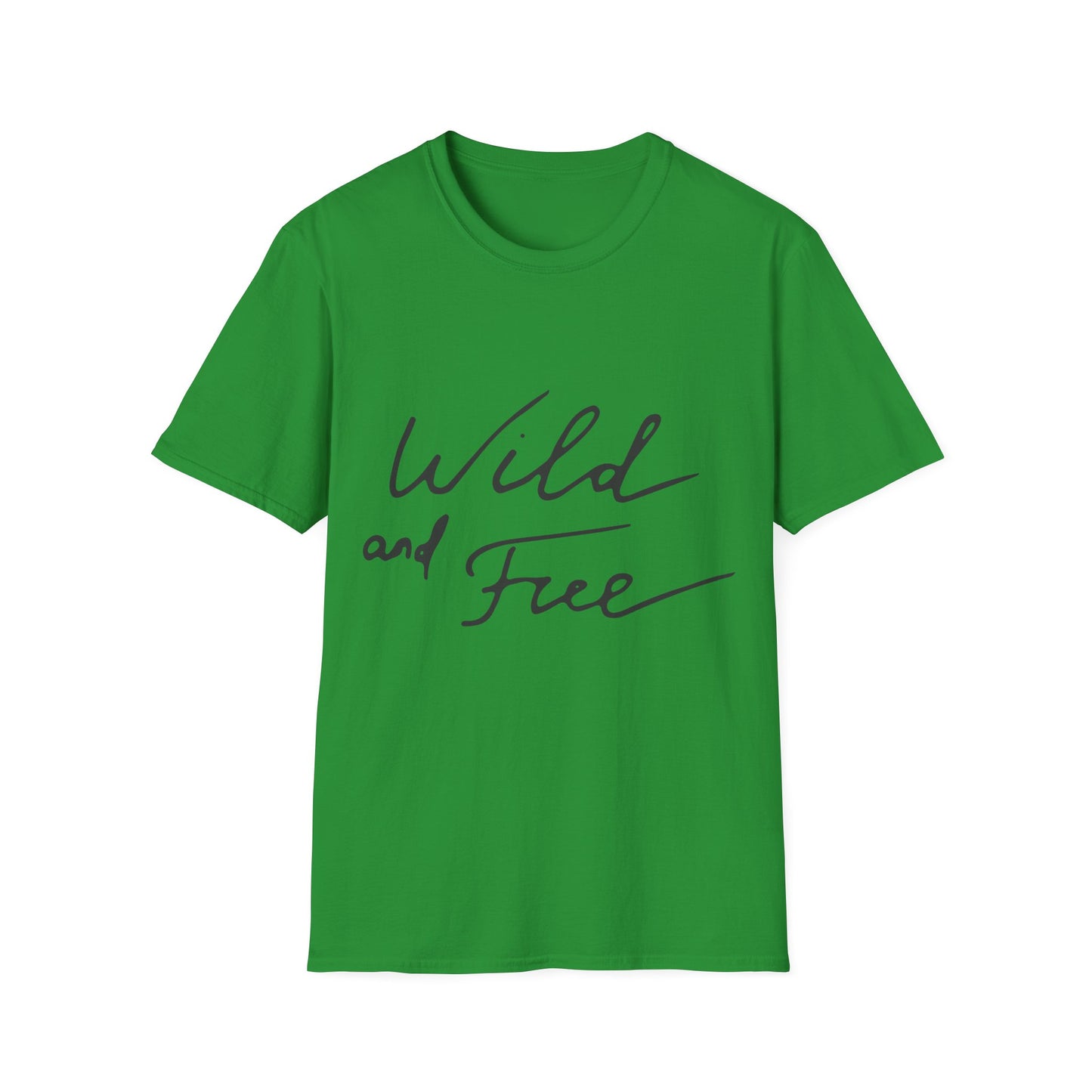 Wild and Free T-Shirt — Casual Script Tee for Adventurous Spirits