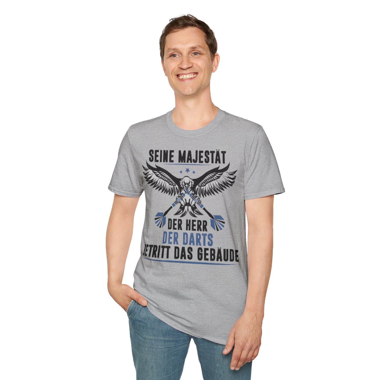 T-Shirt — 'Seine Majestät' Darts Player Tee (German)