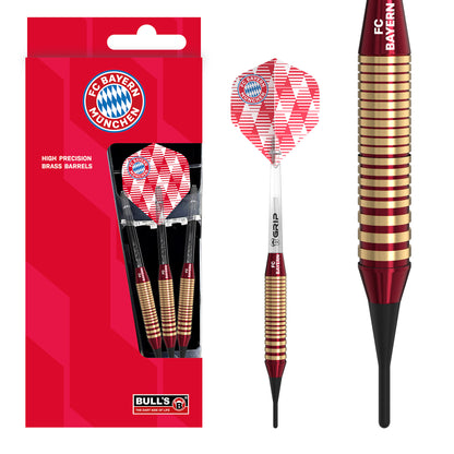 BULL'S FC Bayern München Brass Soft Dart | 18 Gr.