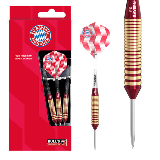 BULL'S FC Bayern München Brass Steel Dart | 21 Gr.