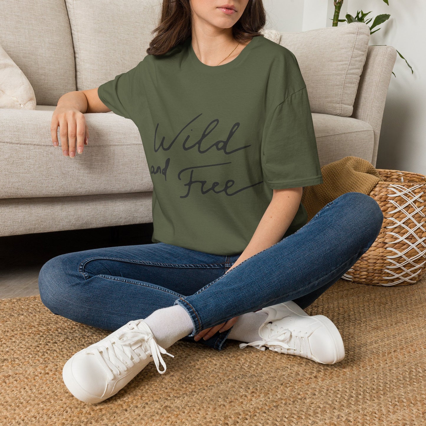 Wild and Free T-Shirt — Casual Script Tee for Adventurous Spirits