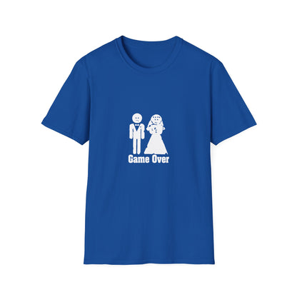 Game Over Wedding T‑Shirt — Funny Bride & Groom Engagement Shirt