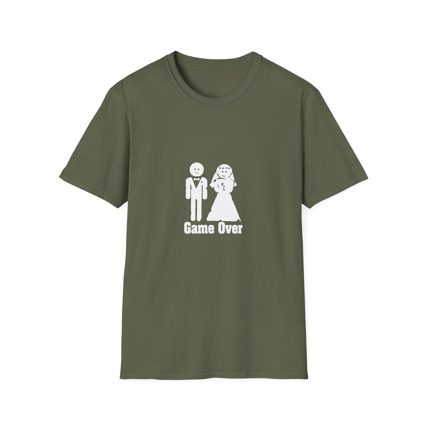 Game Over Wedding T‑Shirt — Funny Bride & Groom Engagement Shirt