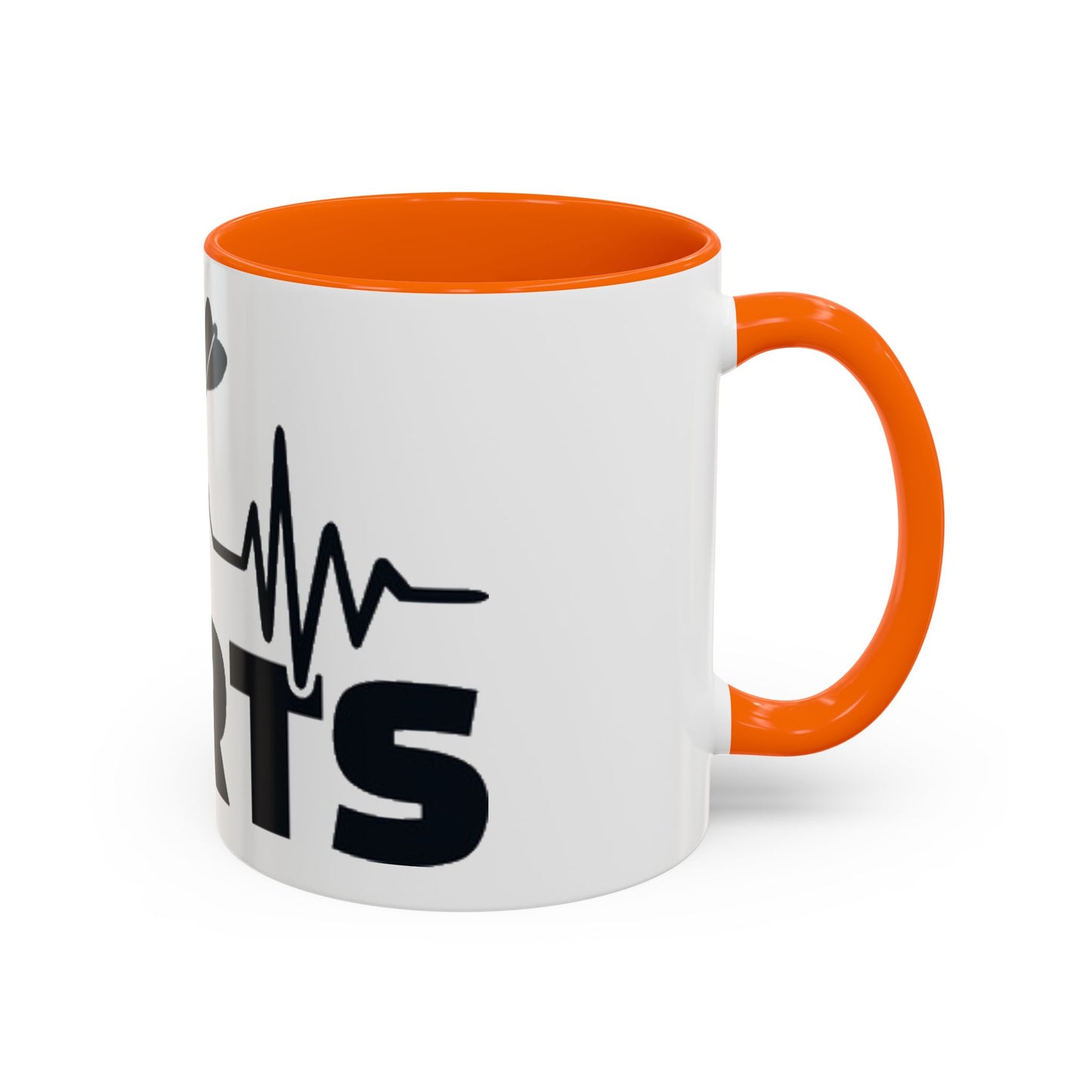 Darts Heartbeat Accent Coffee Mug — Darts Player Gift (310 ml)