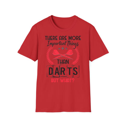 Darts T-Shirt — "There Are More Important Things Than Darts But What?"