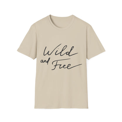 Wild and Free T-Shirt — Casual Script Tee for Adventurous Spirits