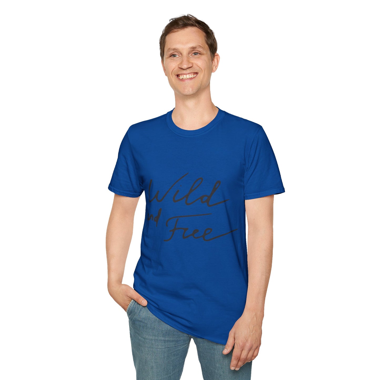 Wild and Free T-Shirt — Casual Script Tee for Adventurous Spirits