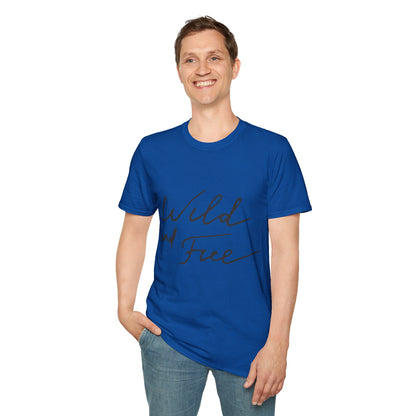Wild and Free T-Shirt — Casual Script Tee for Adventurous Spirits