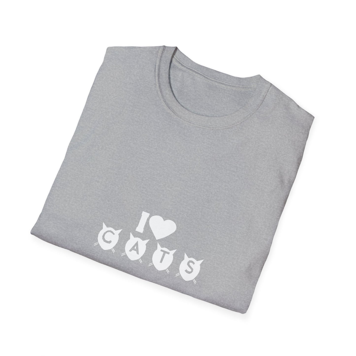 I  Cats T-Shirt – Cute Cat Silhouette Love Tee for Cat Lovers