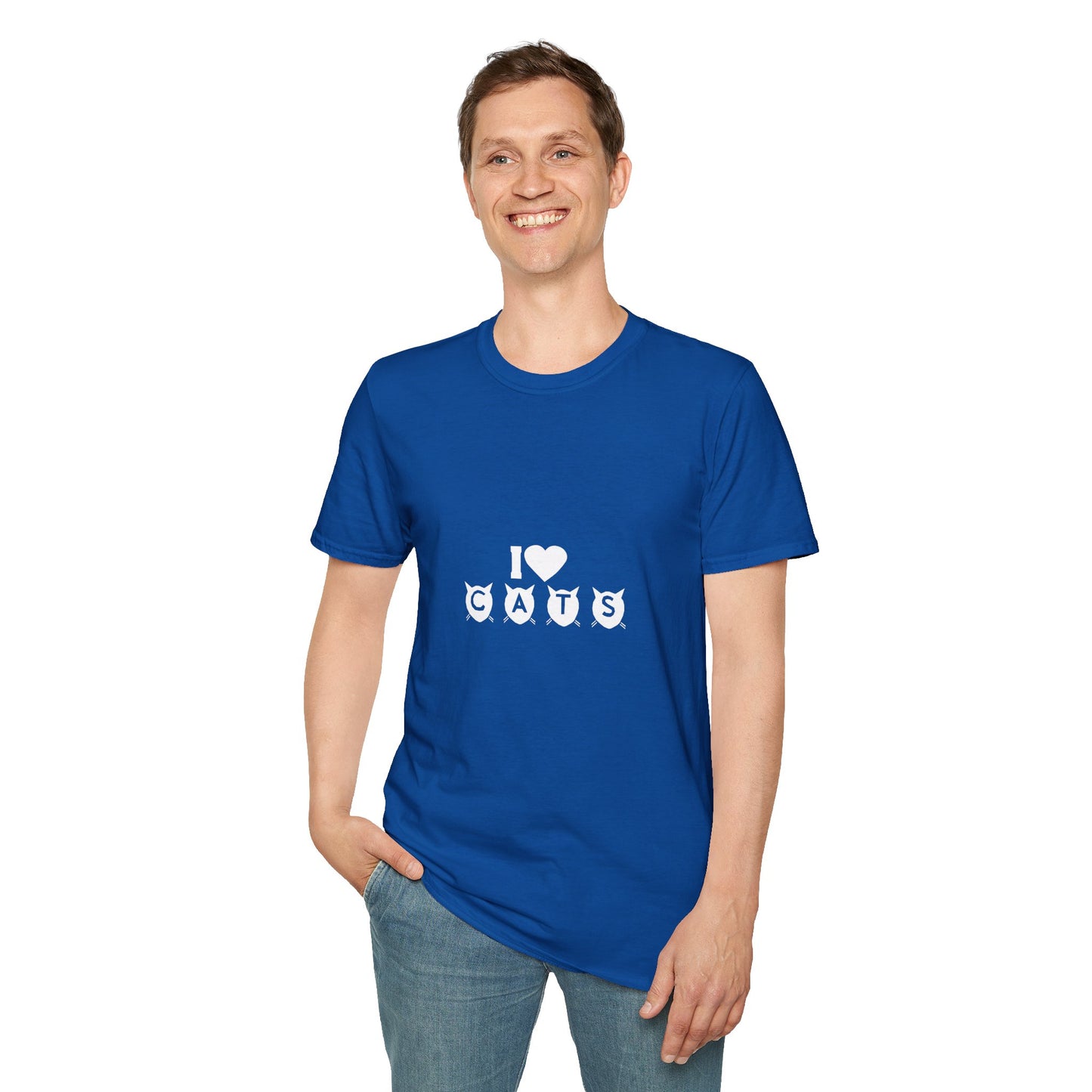 I  Cats T-Shirt – Cute Cat Silhouette Love Tee for Cat Lovers