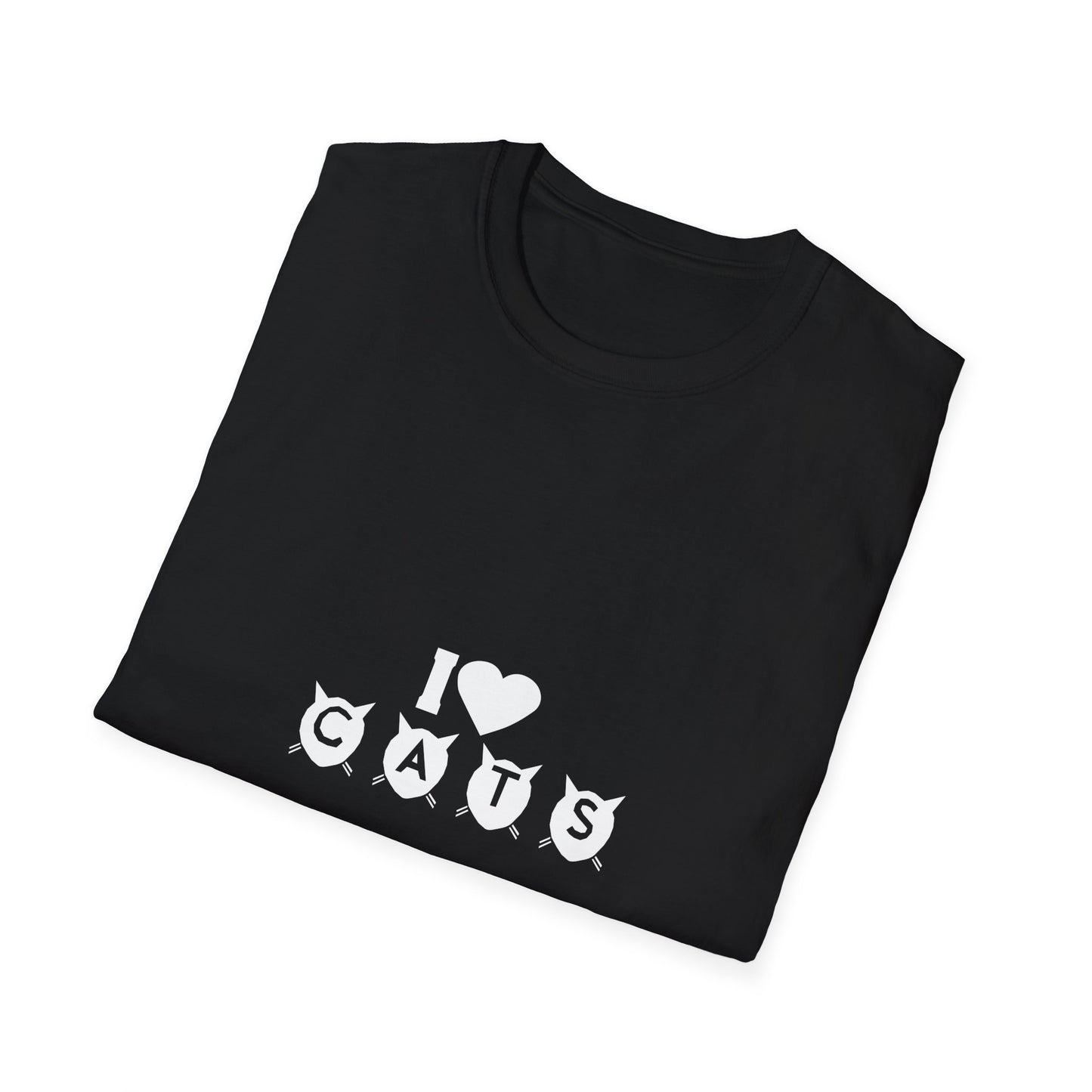 I  Cats T-Shirt – Cute Cat Silhouette Love Tee for Cat Lovers
