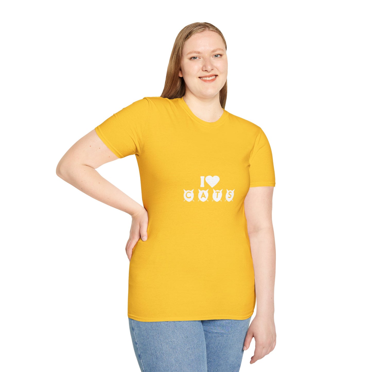 I  Cats T-Shirt – Cute Cat Silhouette Love Tee for Cat Lovers