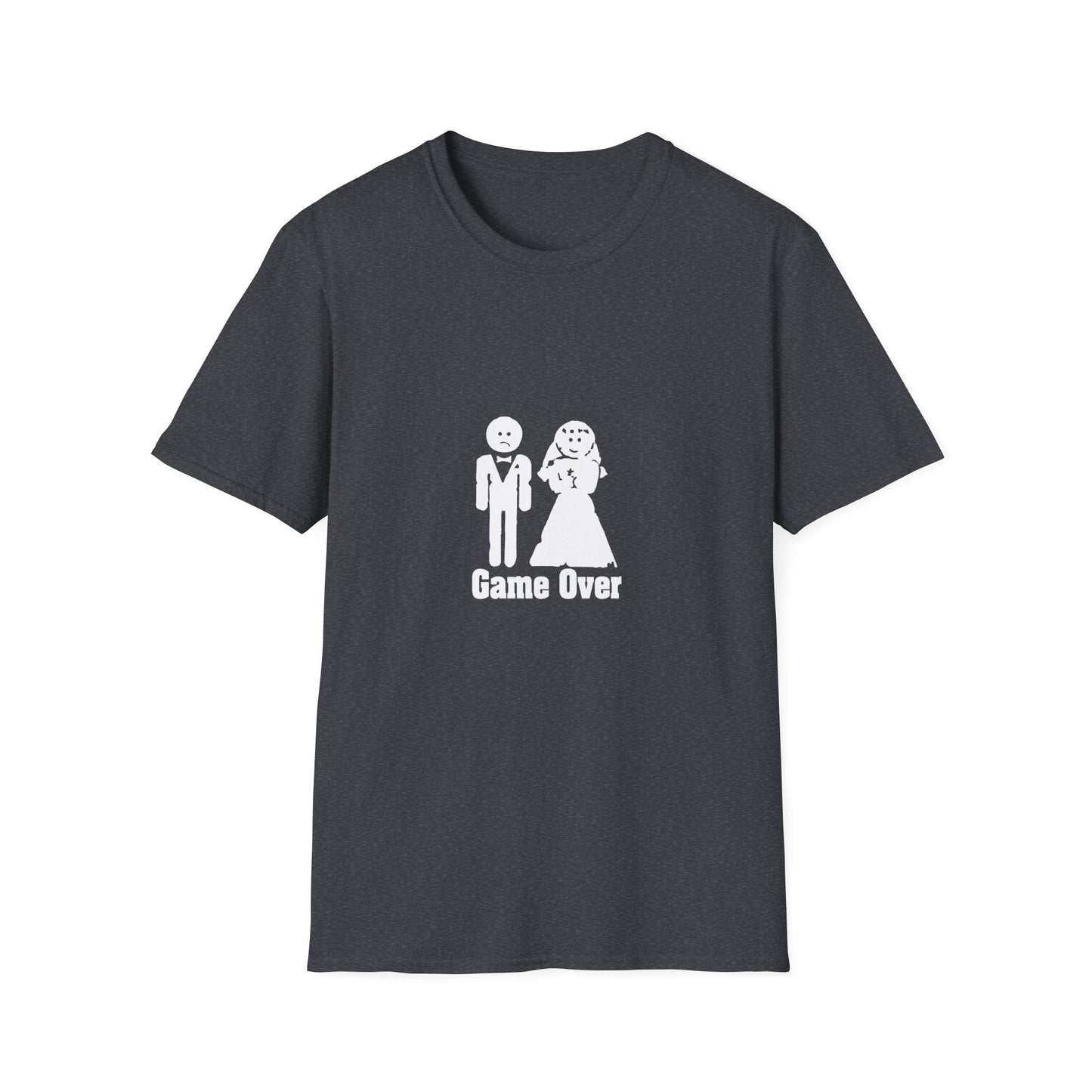 Game Over Wedding T‑Shirt — Funny Bride & Groom Engagement Shirt