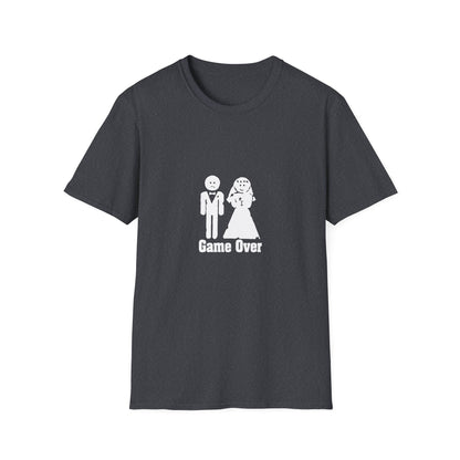 Game Over Wedding T‑Shirt — Funny Bride & Groom Engagement Shirt