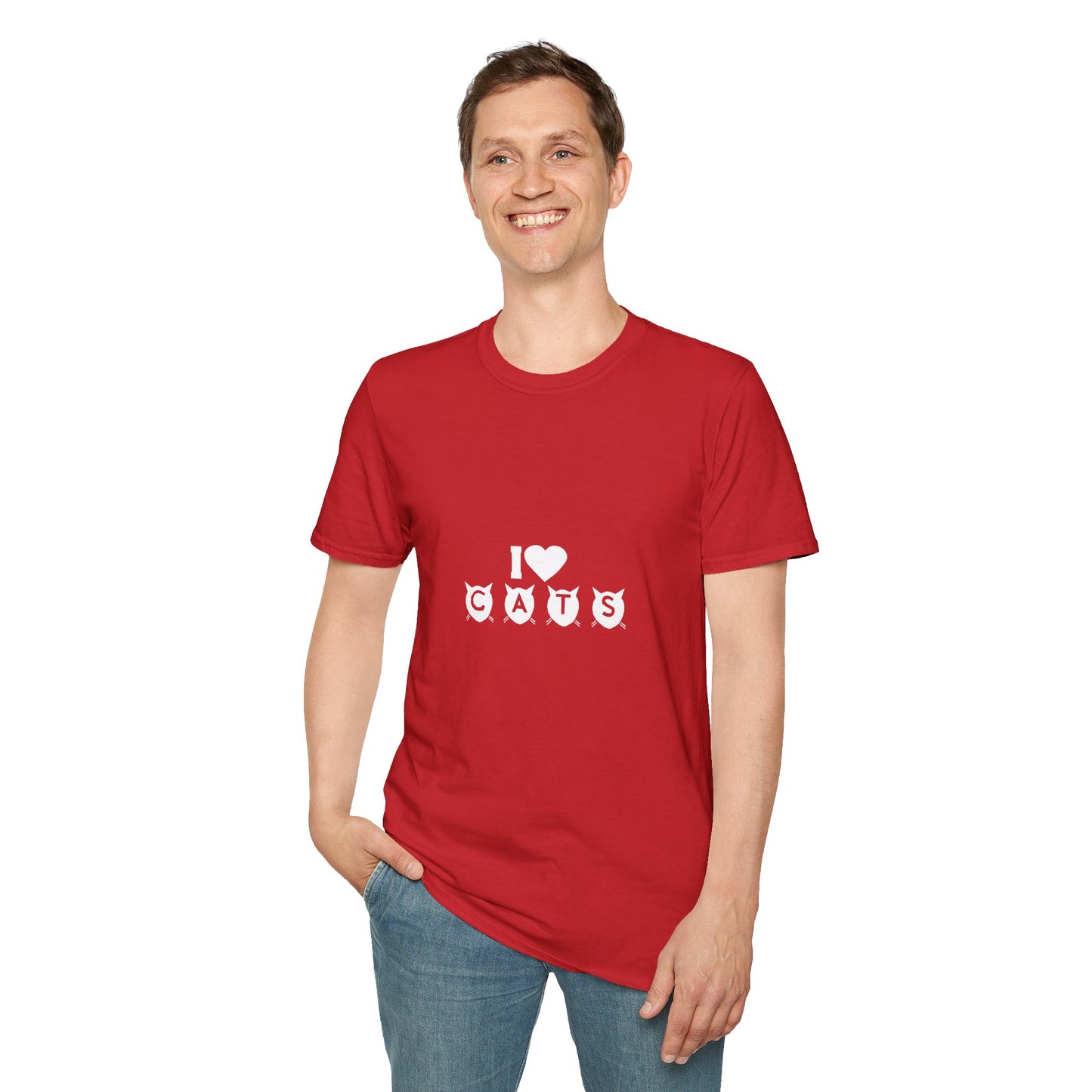 I  Cats T-Shirt – Cute Cat Silhouette Love Tee for Cat Lovers