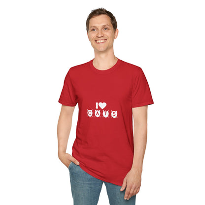 I  Cats T-Shirt – Cute Cat Silhouette Love Tee for Cat Lovers